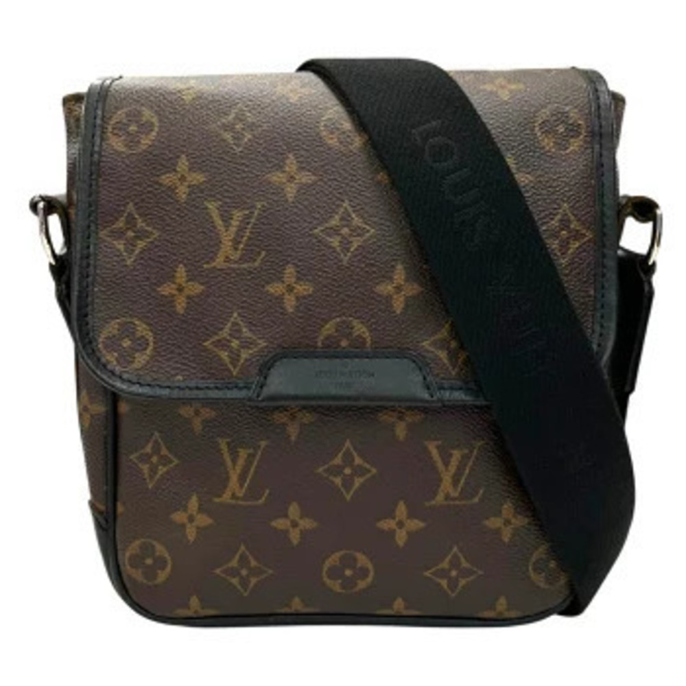LOUIS VUITTON Bass Shoulder Bag Monogram Macassar Brown Leather